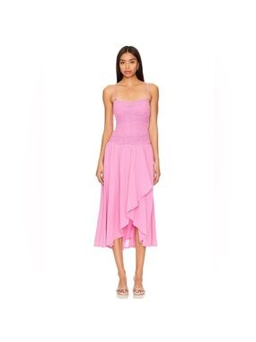 Free People Sparkling Moment Midi Dress in Sugar Magnolia